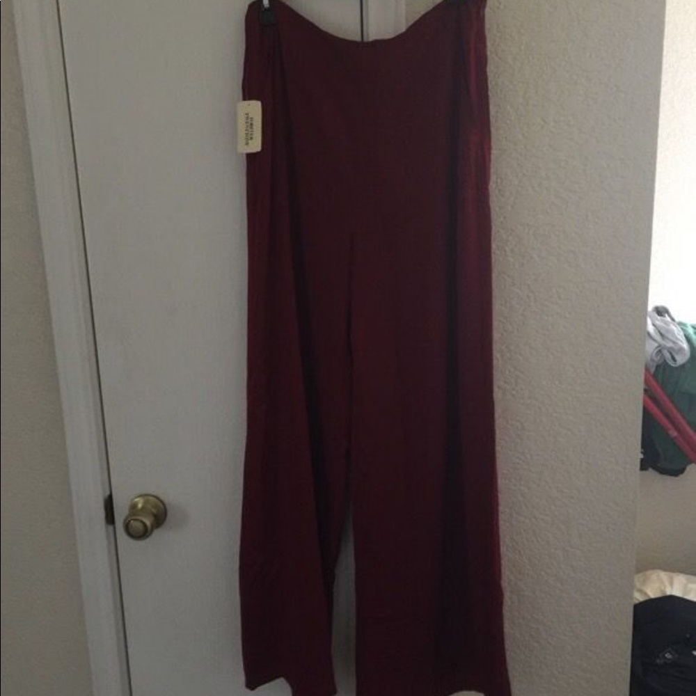 Forever21 Hot Red Wide Leg Pants